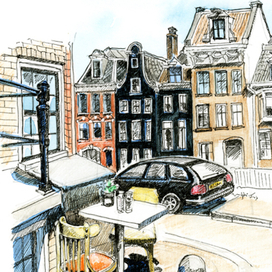 Амстердам. Кафе