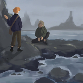 Иллюстрация с оригинальными персонажами