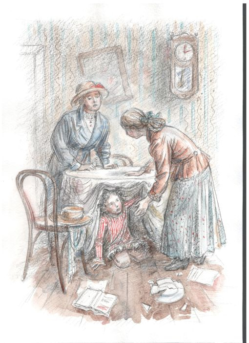 "Динка" В. Осеева. Иллюстрация