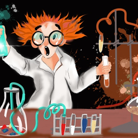 Химик за работой