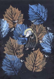 Беседует с птичками