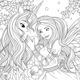 Фея с единорогом