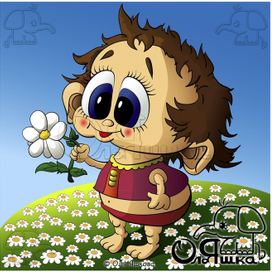 Девочка с цветочком