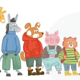 Медвежонок Рикики и остальные персонажи. 