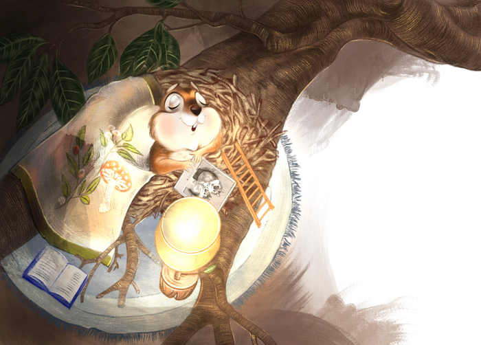 Иллюстрация к книге Анны Илюшиной "Бурундучья поэма"