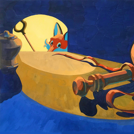 Разворот 2 к книжке "Лисичка со скалочкой" 