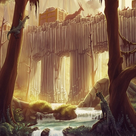 Караван в лесу