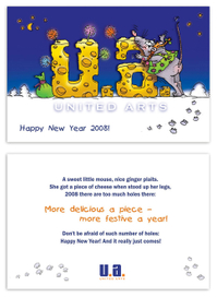 новогодняя открытка для дизайн буро "U.A."