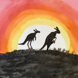 Кенгуру на восходе