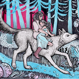 иллюстрация к «Сказке об Иване-царевиче, Жар-птице и о Сером волке»