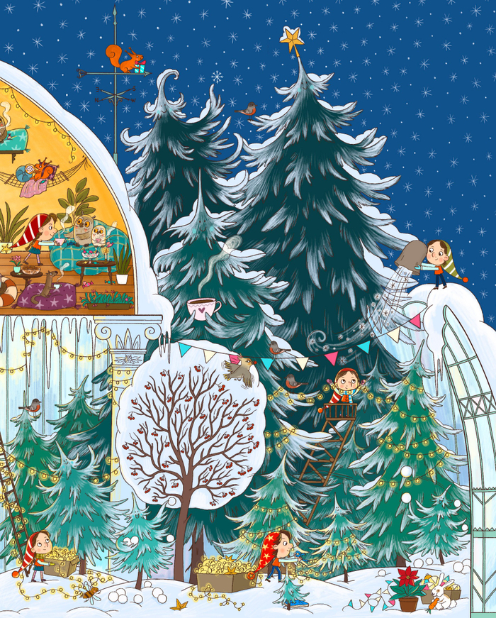 Мандариновые человечкии ёлки 🎄🎄🎄