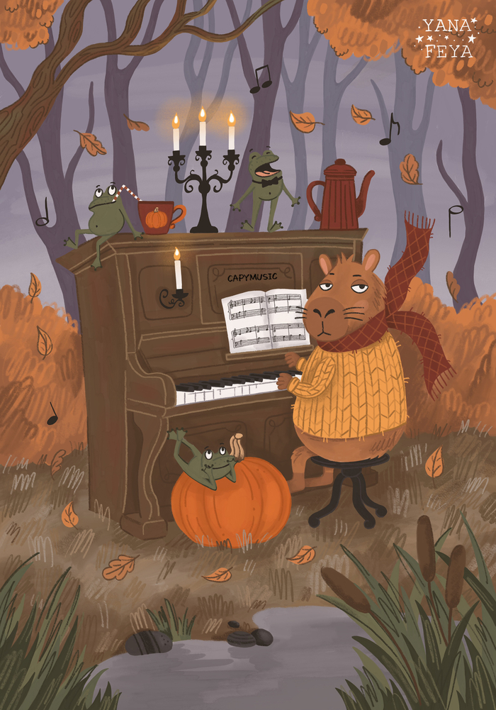 Капибара в вязаном свитере