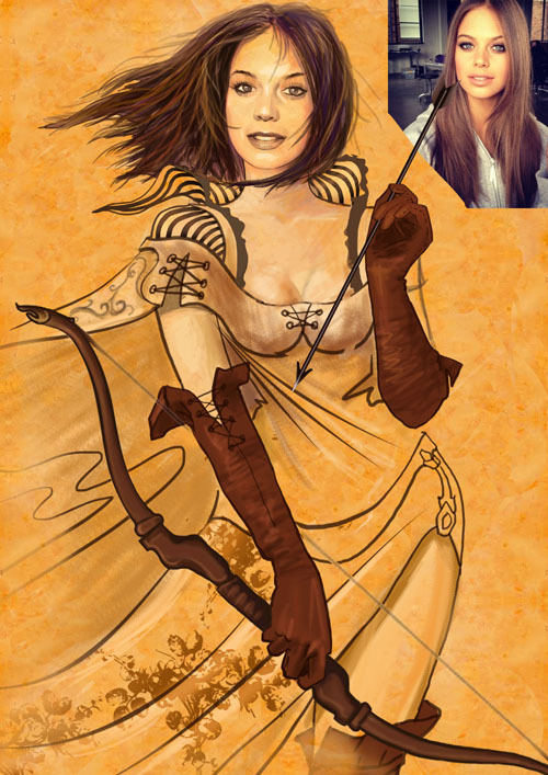 портрет лучницы