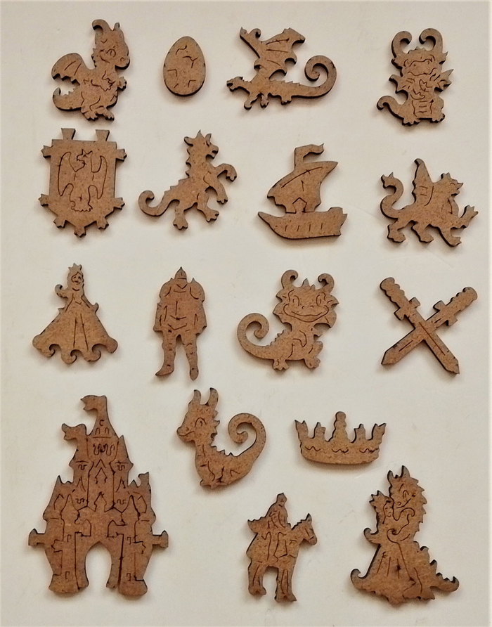 Фигурки из пазла Дракон