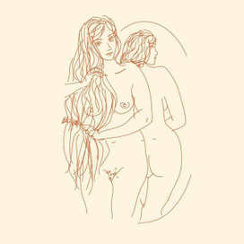 Ню "У зеркала"