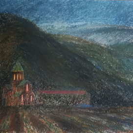 Грузия. Монастырь. Всенощная