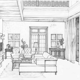 Эскиз гостинной