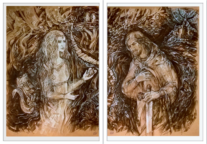 "Властелин Колец" Толкина. Галадриэль напутствует Арагорна.