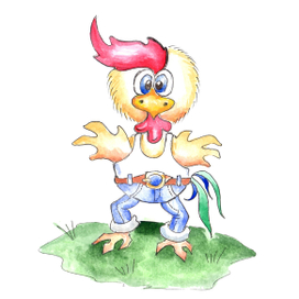 Малыш-модник. Акварель