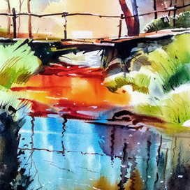 ,,Мостик в баньку по-белому,,