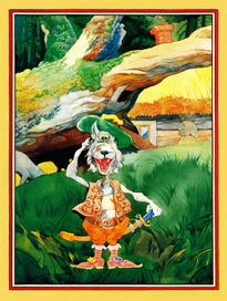 Белорусская народная сказка  "Как кот зверей напугал"  Иллюстрация 2