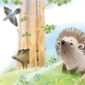Ёжик слушает лес