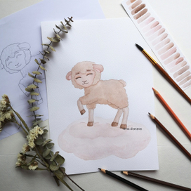 Овечка на облаке