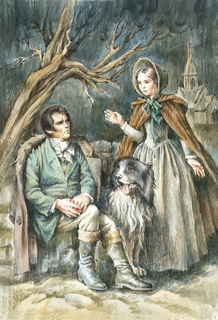 Иллюстрация к роману Шарлотт Бронте Джейн Эйр.