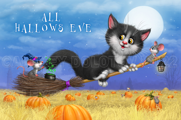 Открытка к Хэллоуину