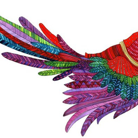 попугай к иллюстрации книги Алиса в стране чудес