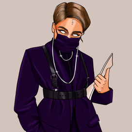 Девушка в костюме