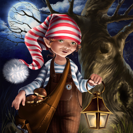 Гномик -грибник