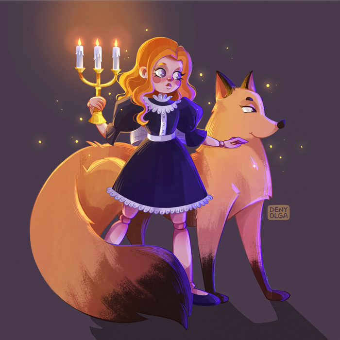 Книжная иллюстрация. Храбрая кукла 