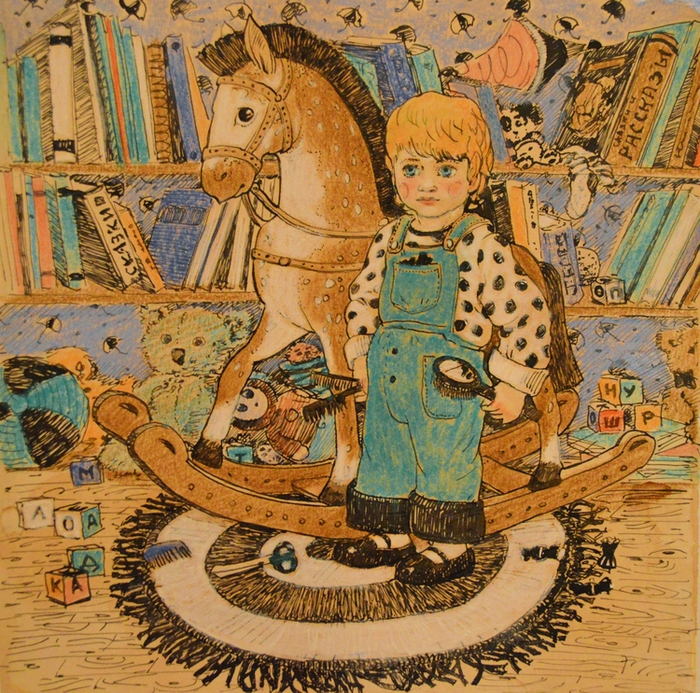 иллюстрация к стихотворению Барто "лошадка" 