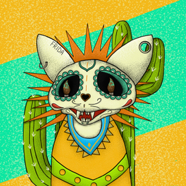 Кот в мексиканском стиле