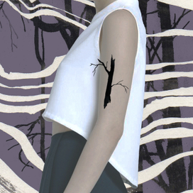 Макет с эскизом татуировки