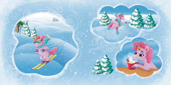 Зимние занятия. Иллюстрация к книжке-картинке