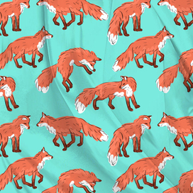 "Лисы" (иллюстрация и паттерн)