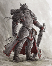 Power armor concept art