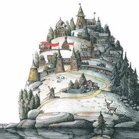 Иллюстрация к карельской народной сказке "Черная уточка"