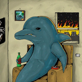 одинокий дельфин