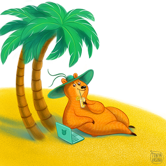 Нэнси у пальмы