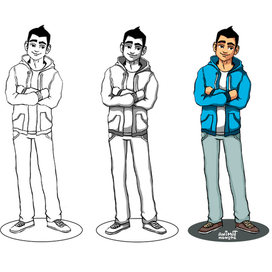 персонаж в байке