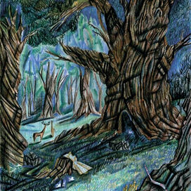 лес. "дикие лебеди"