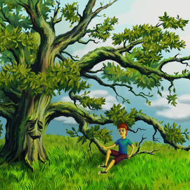 Дерево и мальчик