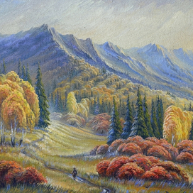 Теплый вечер. Тропинка в Горняк.   