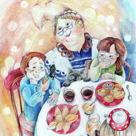 Пампушевна угощает пирогами