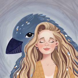 Девушка и птица