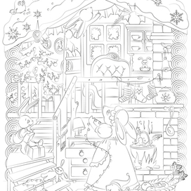 Раскраски на новогоднюю тематику