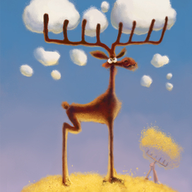 Лето, сенокос и лось.